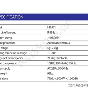 Máy nạp gas lạnh tự động Hàn Quốc HESHBON HR-371