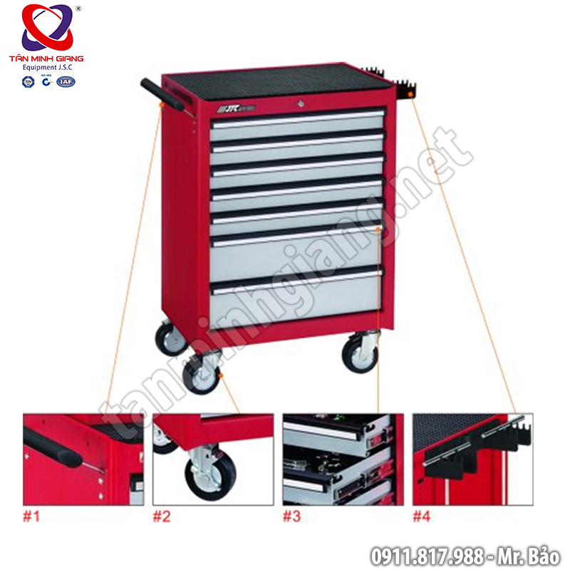 Tủ đồ nghề 279 chi tiết JTC 7 ngăn JTC 3931 - 279PCS