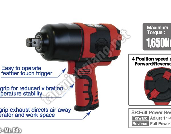Súng vặn bu lông 3/4 inch Shinano SI-1550SR Nhật Bản