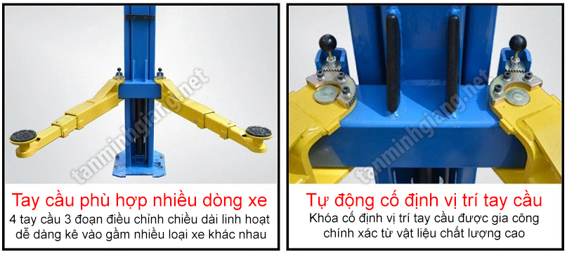 ưu điểm cầu nâng 2 trụ cổng trên peak 208c - 4 tấn