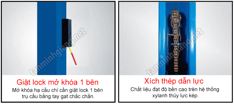 ưu điểm cầu nâng 2 trụ cổng trên peak 208c - 4 tấn