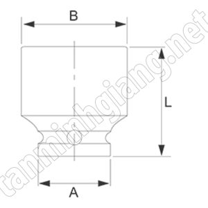 Đầu tuýp lục giác đen 3/4 inch JTC