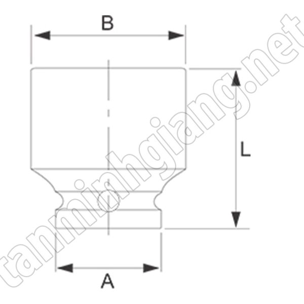 Đầu tuýp lục giác đen 3/4 inch JTC