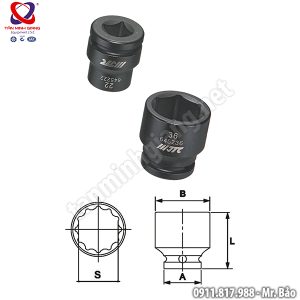 Đầu tuýp lục giác đen 3/4 inch JTC