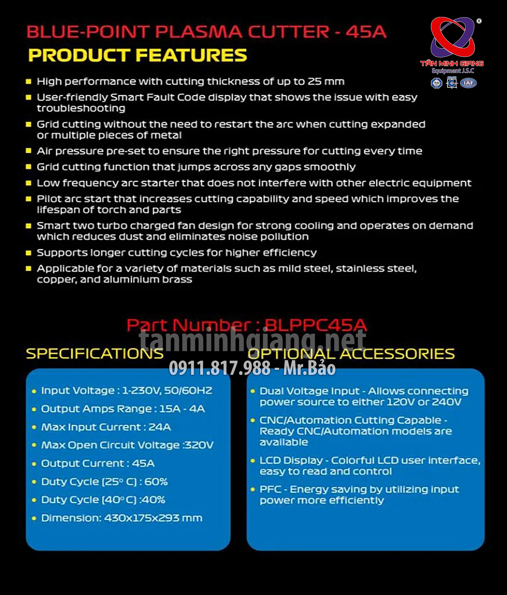 thong-so-may-cat-plasma-blue-point-snap-on-BLPPC45A-1 Thông số máy cắt plasma Bluepoint - Snap-on BLPPC45A