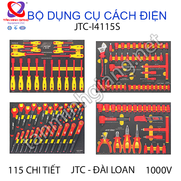 Bộ dụng cụ cách điện 1000V JTC-I4115S - 115 chi tiết