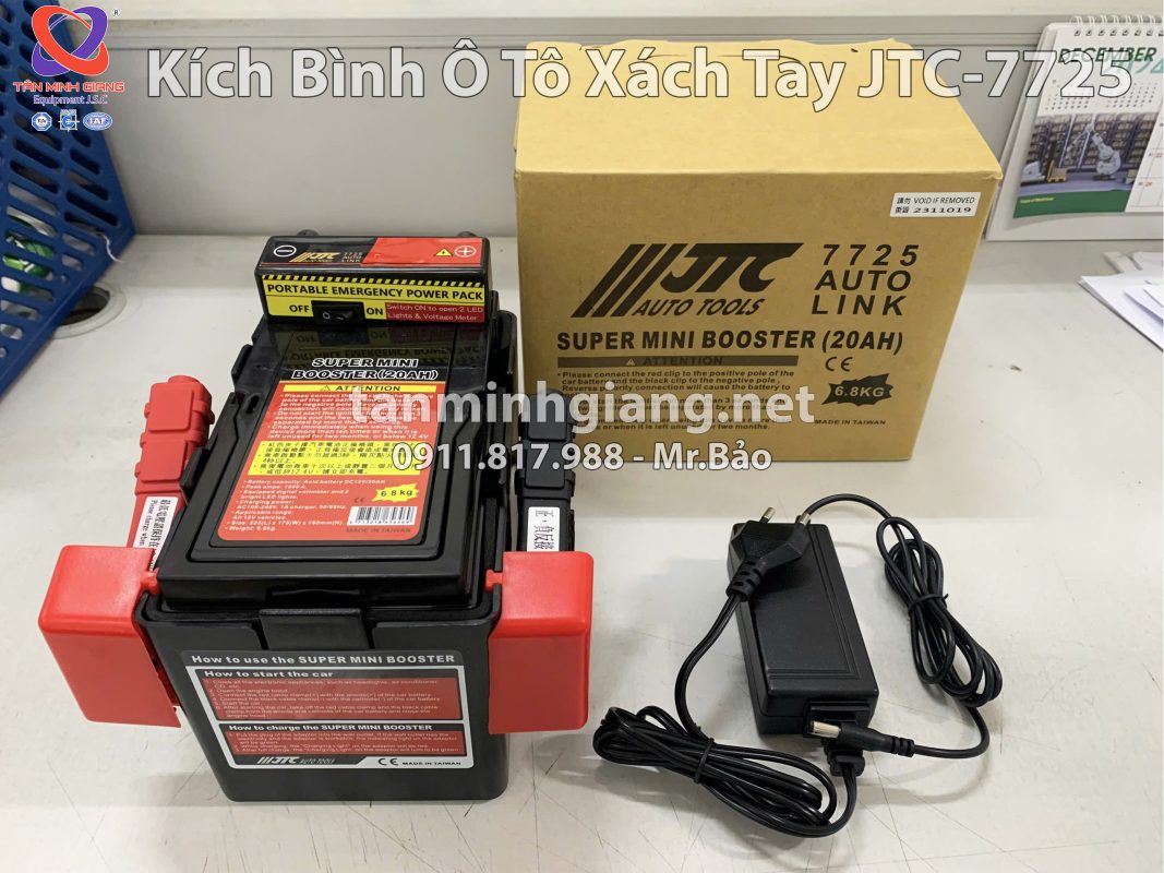 Kích bình ô tô xách tay JTC-7725 | Giải pháp cứu pan nhanh cho mọi Garage