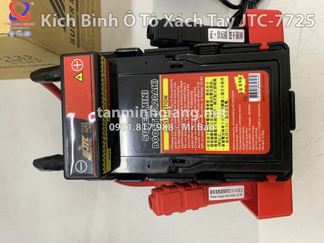 Kích bình ô tô xách tay JTC-7725 | Giải pháp cứu pan nhanh cho mọi Garage
