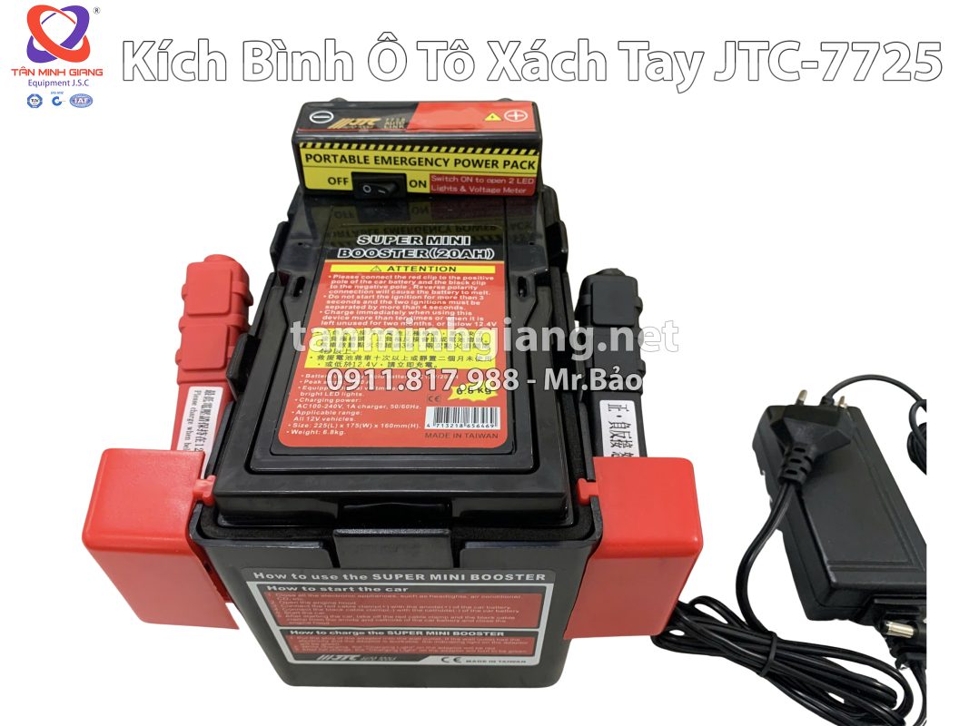 Kích bình ô tô xách tay JTC-7725 | Giải pháp cứu pan nhanh cho mọi Garage