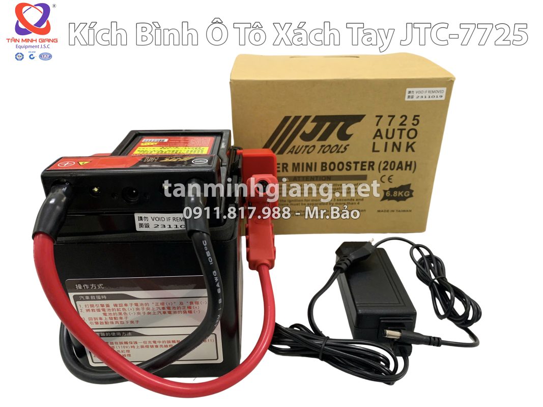 Kích bình ô tô xách tay JTC-7725 | Giải pháp cứu pan nhanh cho mọi Garage