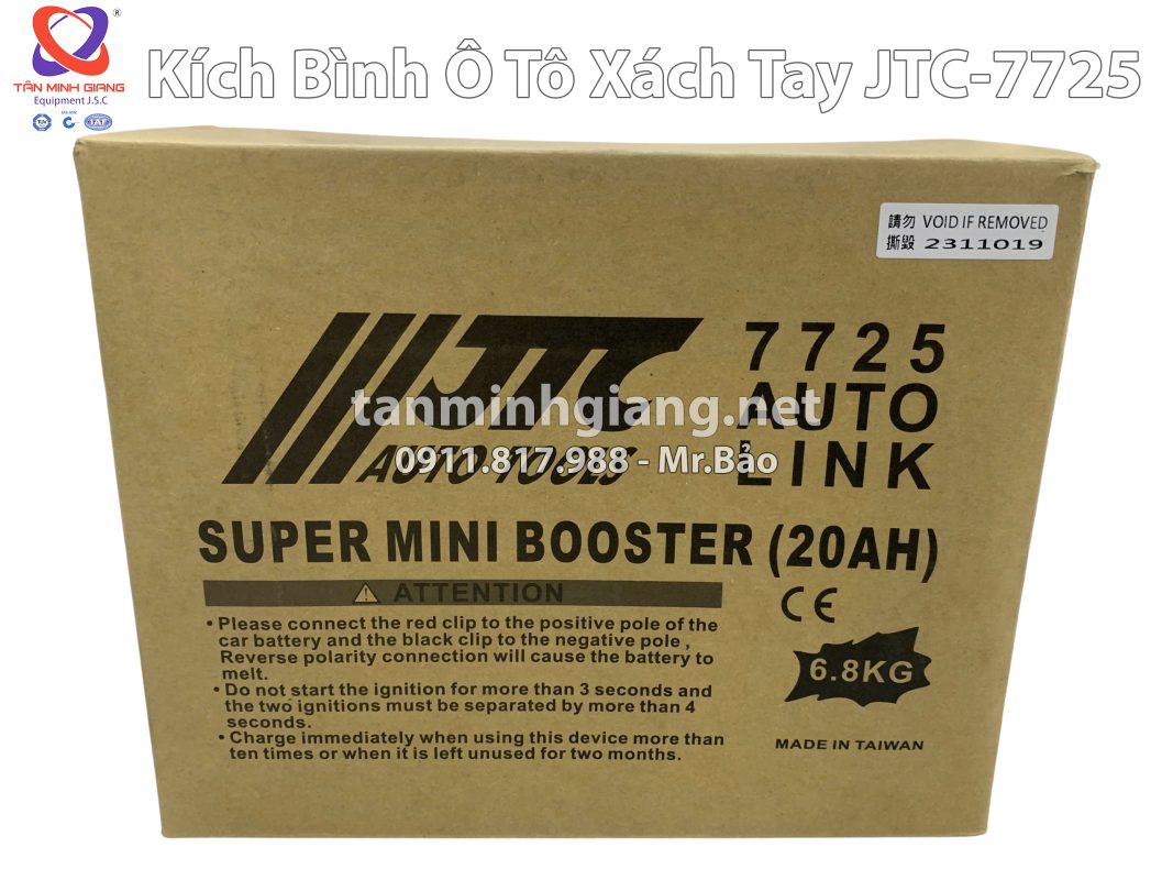 Kích bình ô tô xách tay JTC-7725 | Giải pháp cứu pan nhanh cho mọi Garage